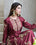 Wine Anarkali Set